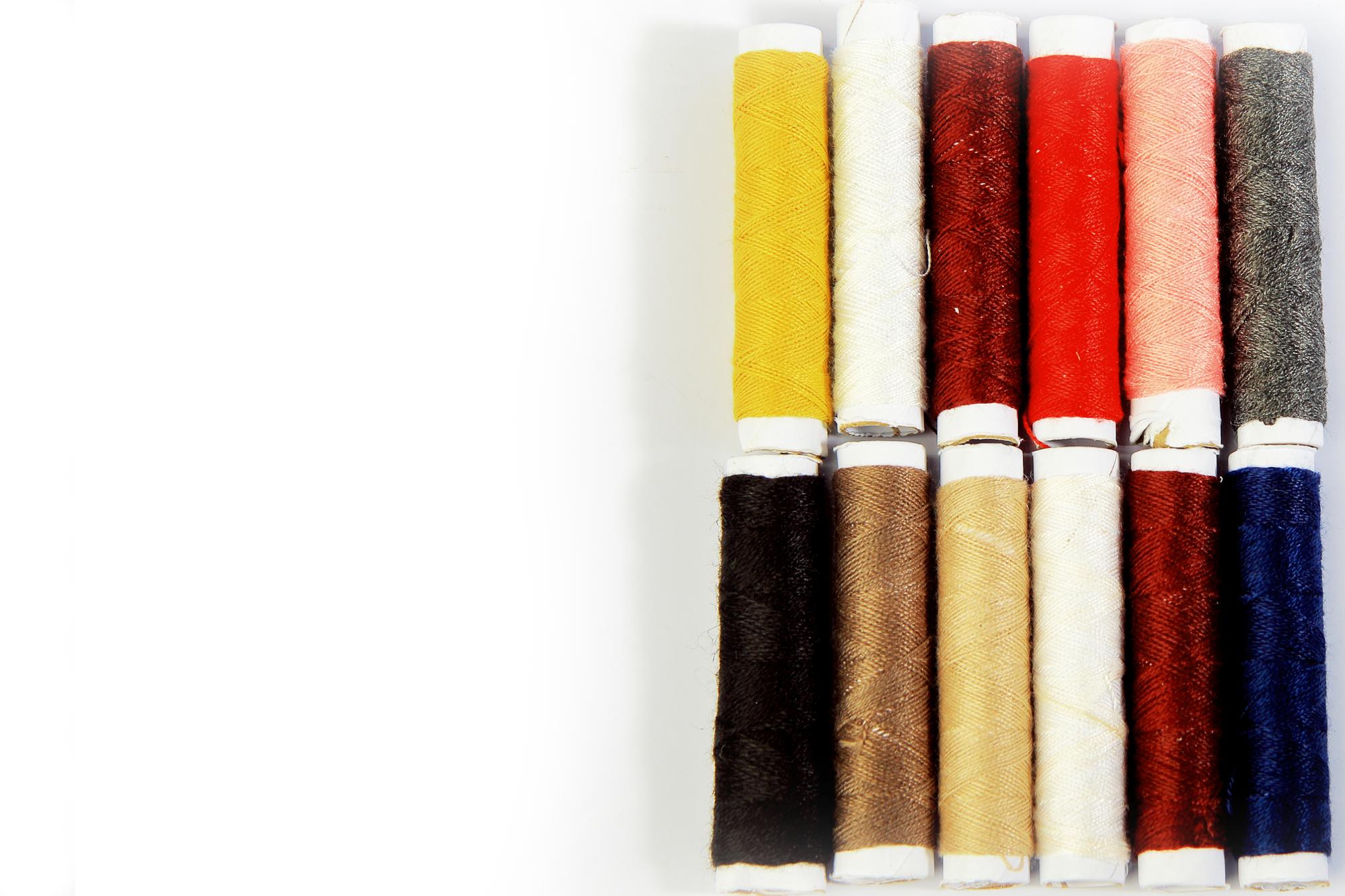 Samples of embroidered labels and tags